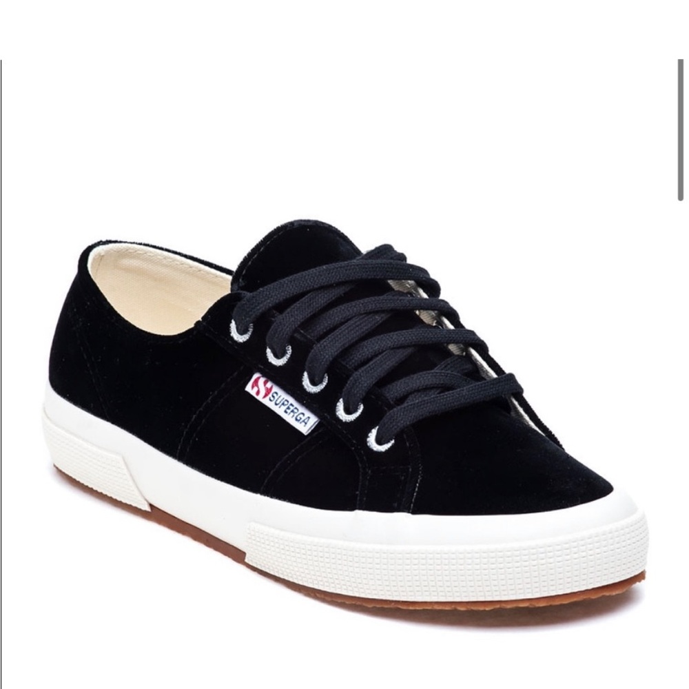 *NWT* Brand New In Box Superga 2750 Black Velvet Sneakers from Anthropologie